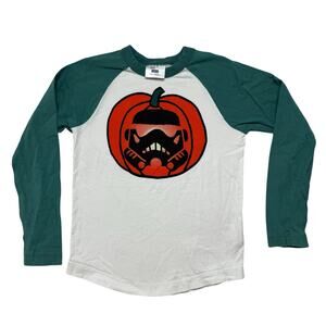 HANNA ANDERSSON x STAR WARS Halloween Pumpkin Storm Trooper Tee Size 8 130 Green